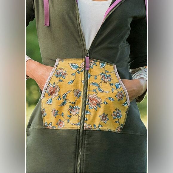 Matilda Jane Choose Your Own Path Patches of Light Hoodie Zip Up Size Medium - Picture 2 of 12